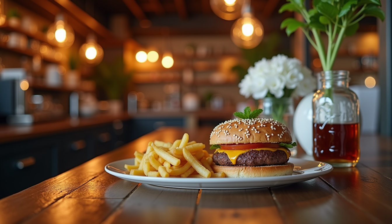 Ilustrație cu un site de restaurant modern și interactiv pentru anul 2026